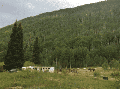Burro Bridge Campsite- Riding Horses in the Mountains